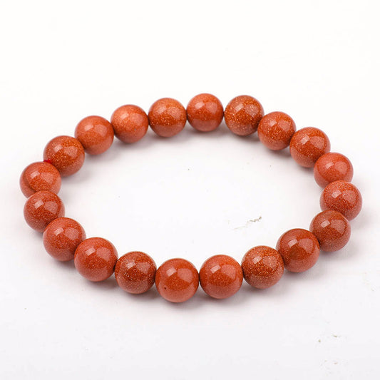 10mm Gold Sandstone Spiritual Bracelet for Protection