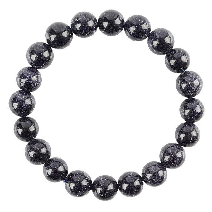 10mm Blue Sandstone Spiritual Bracelet for Protection