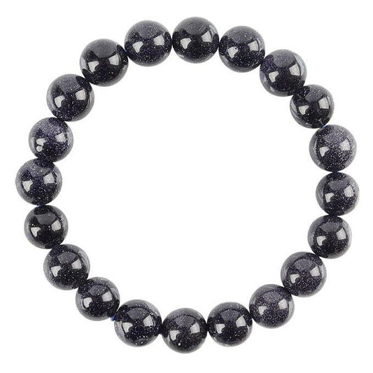 10mm Blue Sandstone Spiritual Bracelet for Protection