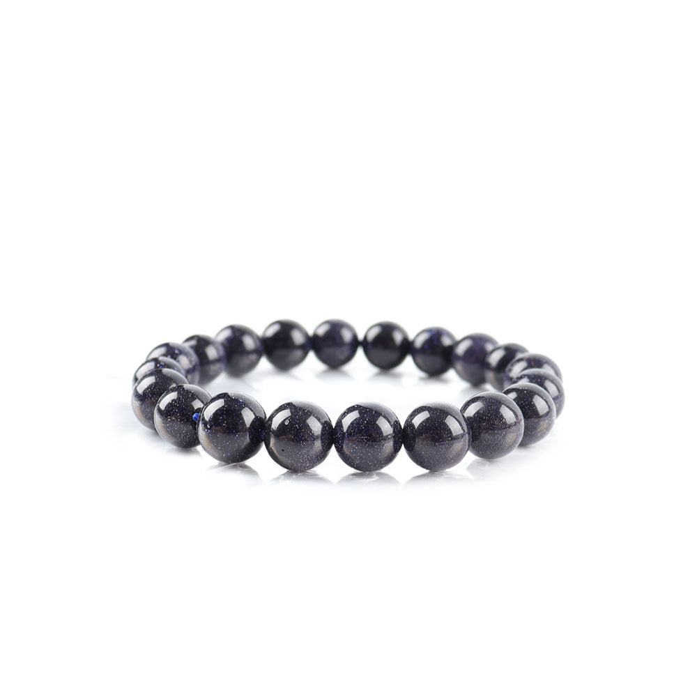 10mm Blue Sandstone Spiritual Bracelet for Protection