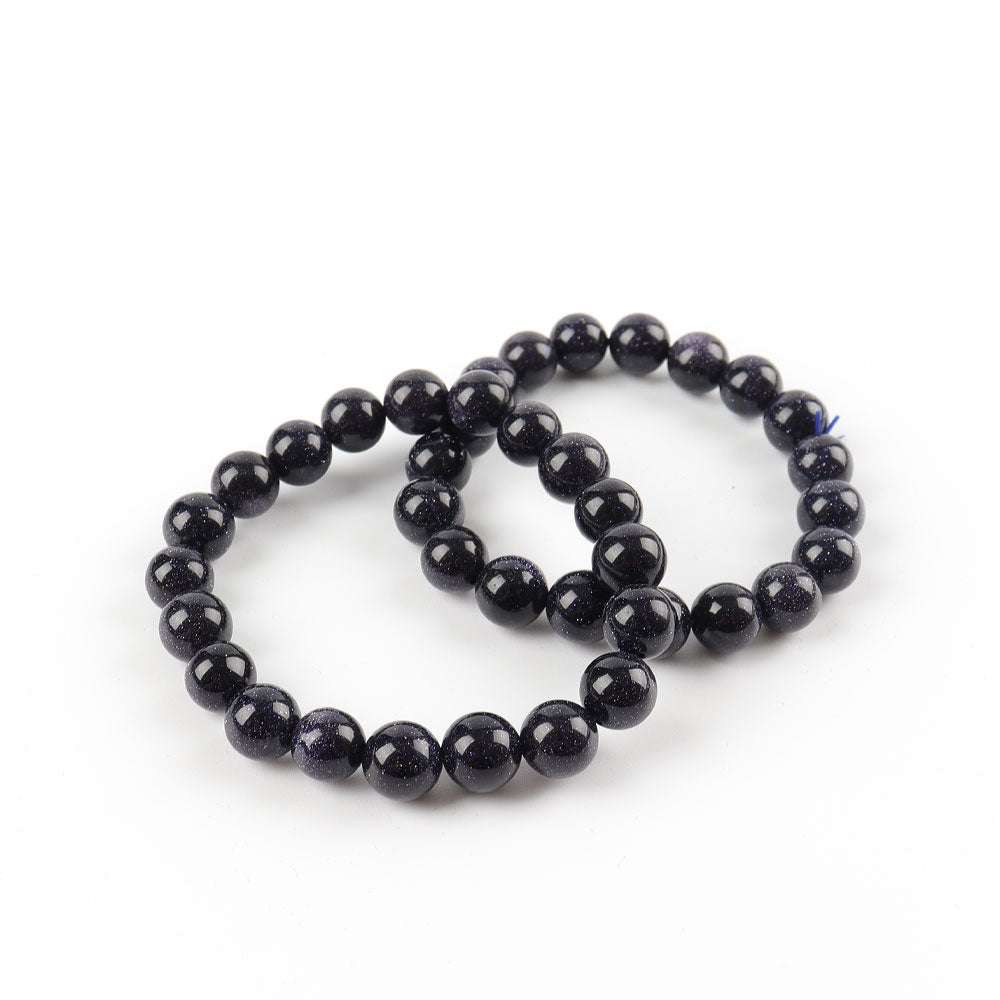 10mm Blue Sandstone Spiritual Bracelet for Protection