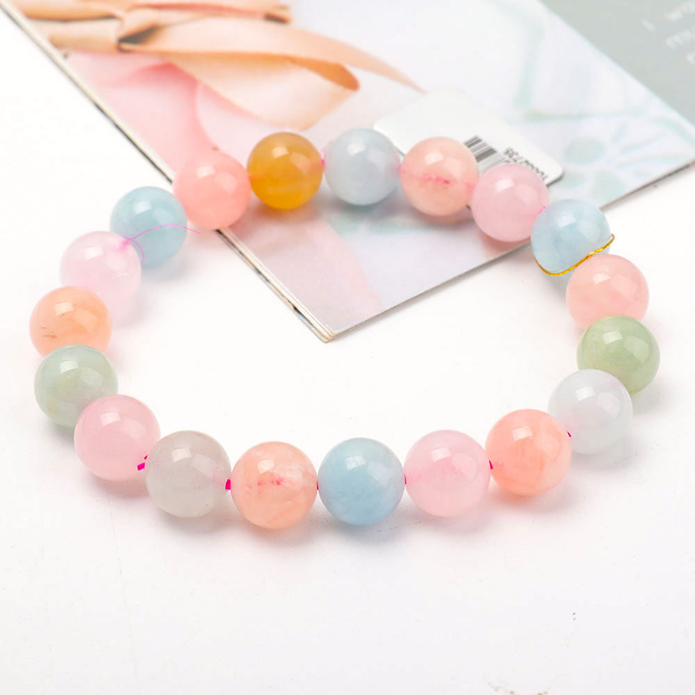 10mm Morganite Spiritual Bracelet for Healing & Balance