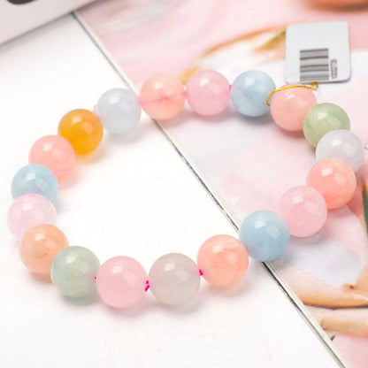 10mm Morganite Spiritual Bracelet for Healing & Balance