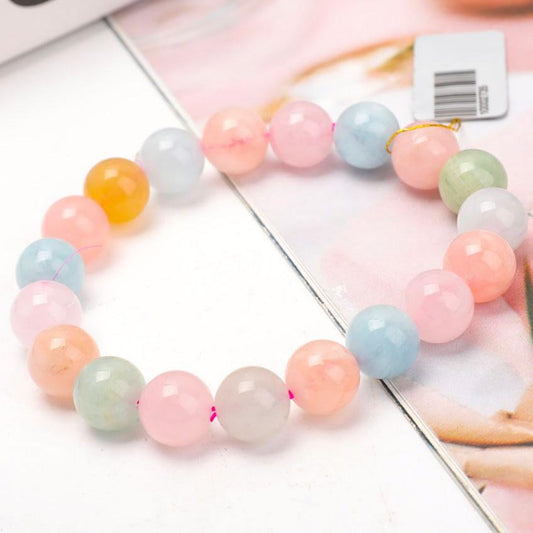 10mm Morganite Spiritual Bracelet for Healing & Balance