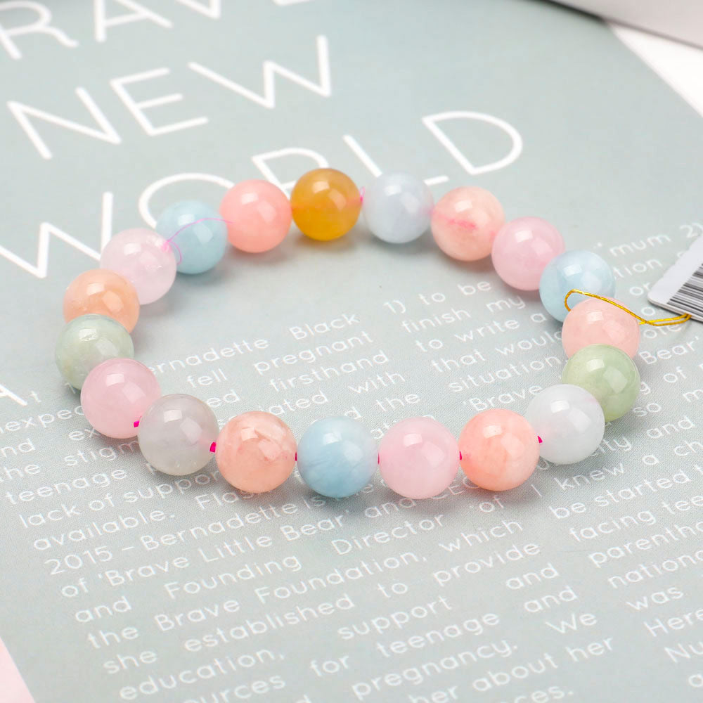 10mm Morganite Spiritual Bracelet for Healing & Balance