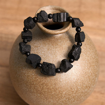 Black Tourmaline Positive Spiritual Bracelet 14-16cm