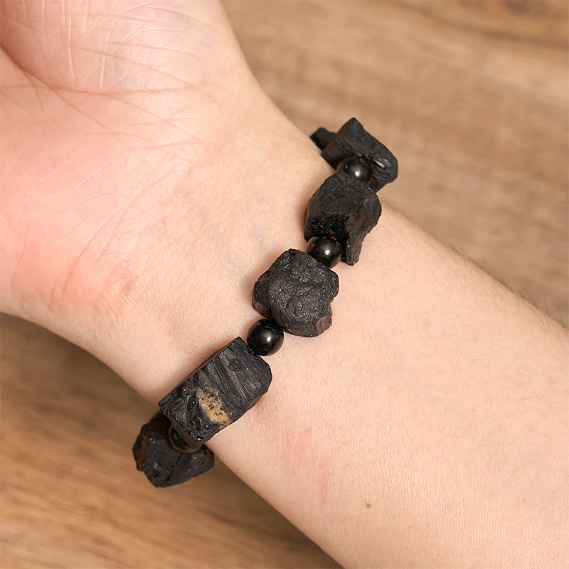 Black Tourmaline Positive Spiritual Bracelet 14-16cm