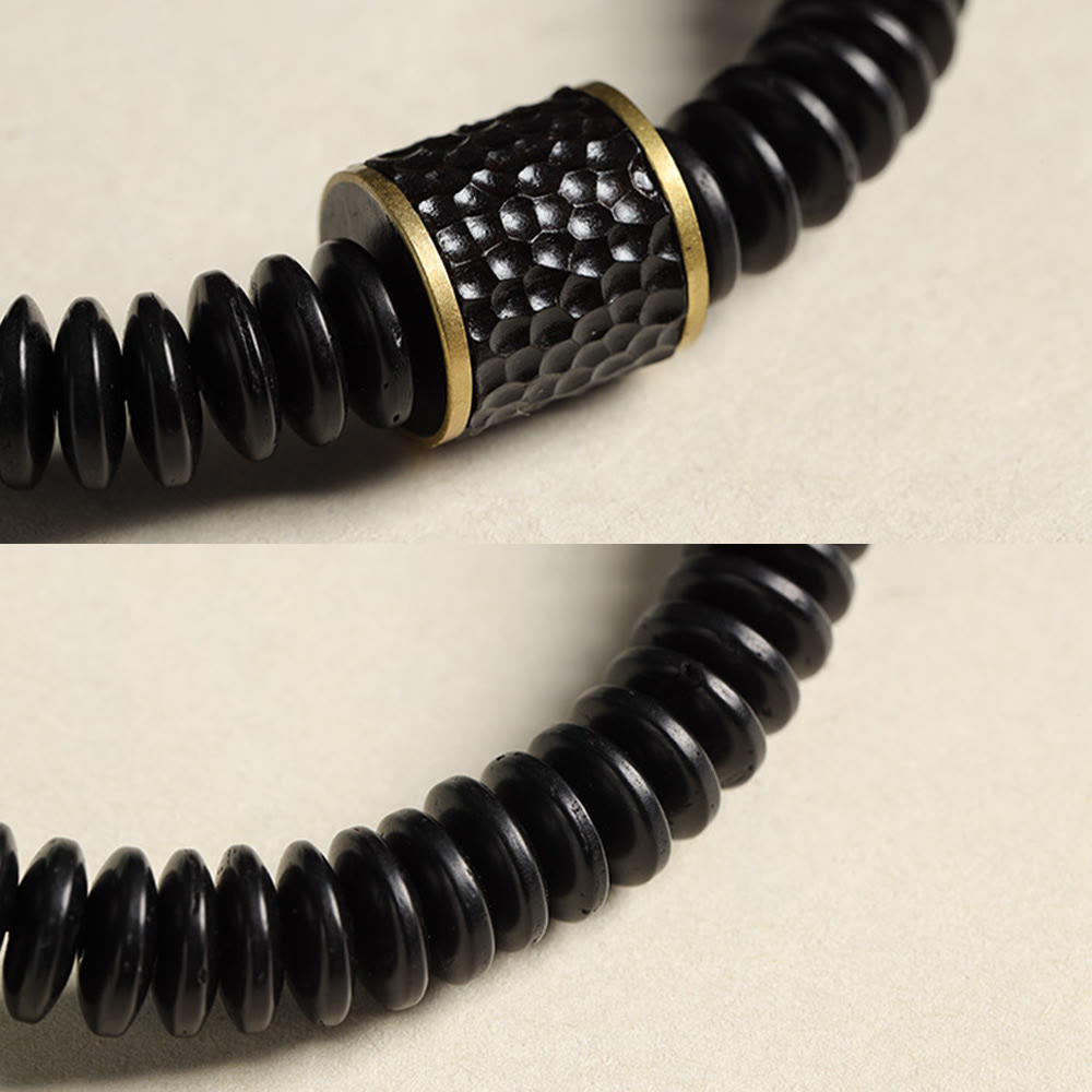 3x8mm Coconut Shell Bracelet for Positive Intentions