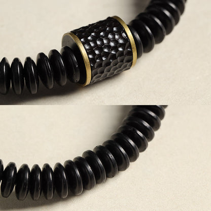 3x8mm Coconut Shell Bracelet for Positive Intentions