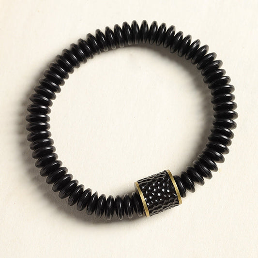 3x8mm Coconut Shell Bracelet for Positive Intentions