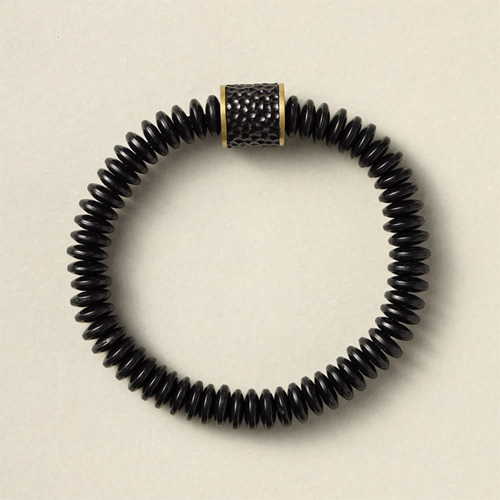 3x8mm Coconut Shell Bracelet for Positive Intentions