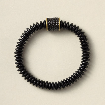 3x8mm Coconut Shell Bracelet for Positive Intentions