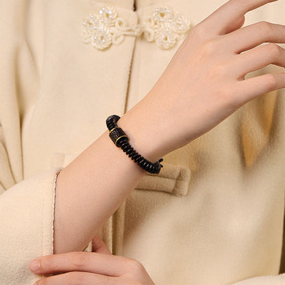 3x8mm Coconut Shell Bracelet for Positive Intentions