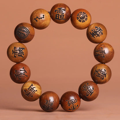 Lightning Struck Jujube Wood 12mm Protection Spiritual Bracelet
