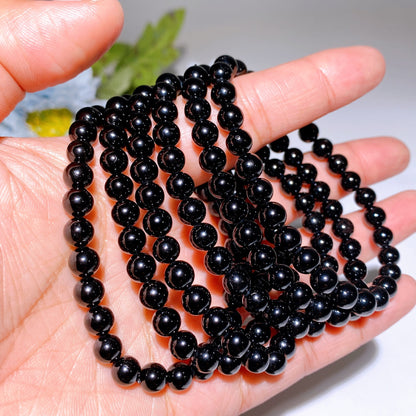 6mm Black Tourmaline & 8mm  Hematite Spiritual Bead Bracelet