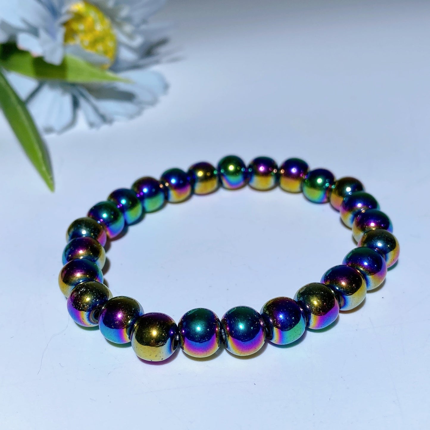 6mm Black Tourmaline & 8mm  Hematite Spiritual Bead Bracelet