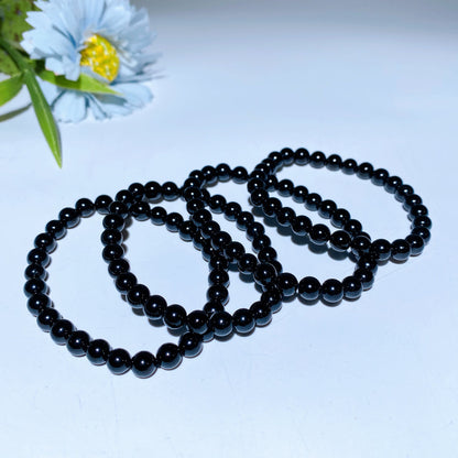 6mm Black Tourmaline & 8mm  Hematite Spiritual Bead Bracelet