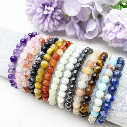 6mm Mixed Crystal Healing Bracelet for Spiritual Protection