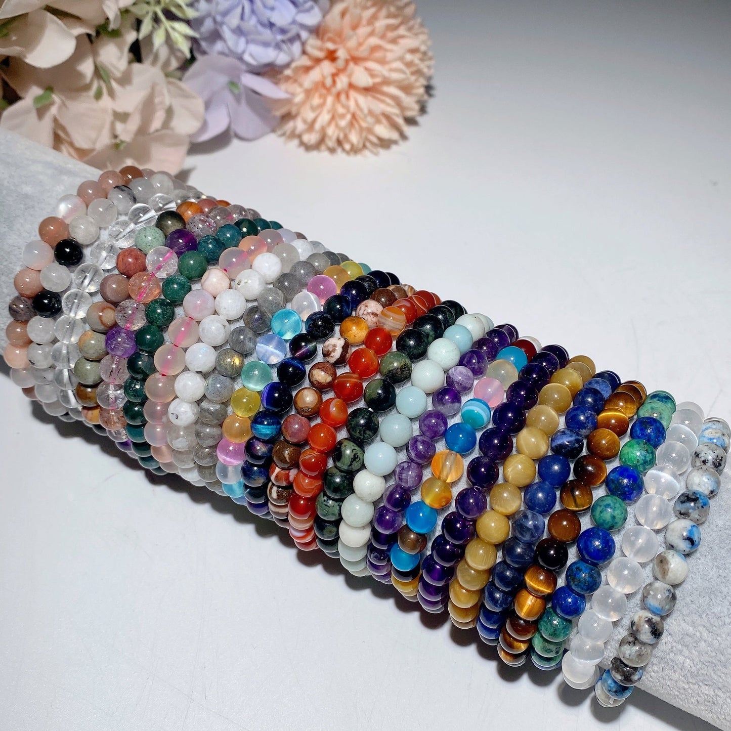6mm Mixed Crystal Healing Bracelet for Spiritual Protection