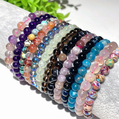 6mm Mixed Crystal Healing Bracelet for Spiritual Protection