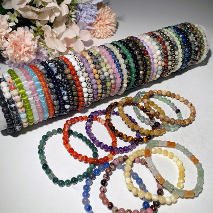 6mm Mixed Crystal Healing Bracelet for Spiritual Protection