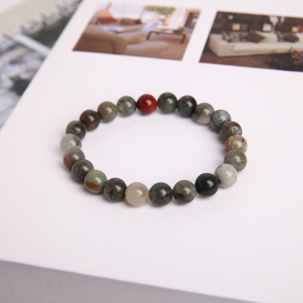 8mm Bloodstone Crystal Bead Spiritual Protection Bracelet