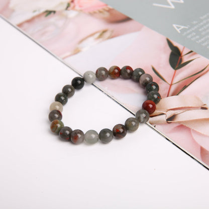 8mm Bloodstone Crystal Bead Spiritual Protection Bracelet