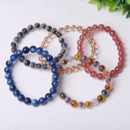 8mm Crystal Healing Bead Bracelet for Spiritual Protection