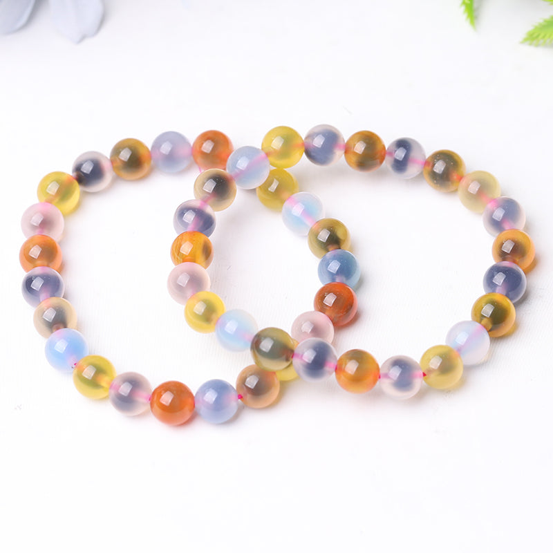 8mm Crystal Healing Bead Bracelet for Spiritual Protection