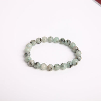 8mm Kiwi Jasper Bracelet for Spiritual Protection and Healing