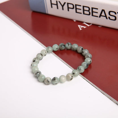 8mm Kiwi Jasper Bracelet for Spiritual Protection and Healing