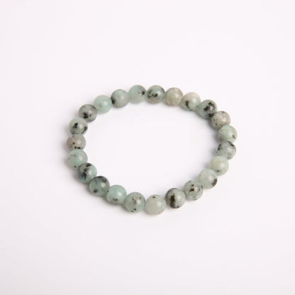 8mm Kiwi Jasper Bracelet for Spiritual Protection and Healing