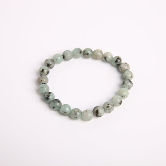 8mm Kiwi Jasper Bracelet for Spiritual Protection and Healing