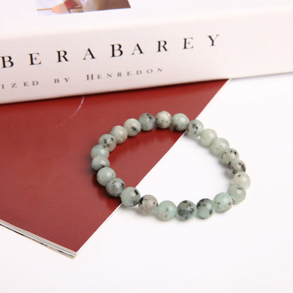 8mm Kiwi Jasper Bracelet for Spiritual Protection and Healing