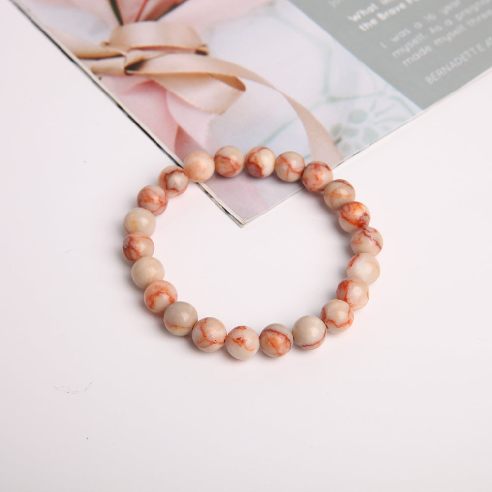 8mm Red Line Crystal Spiritual Bracelet