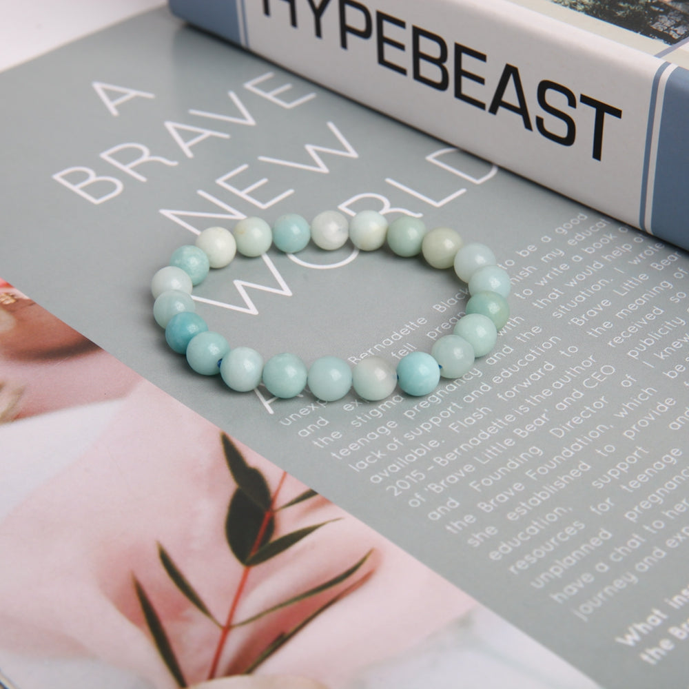 8mm Sky Blue Crystal Spiritual Bracelet for Meditation