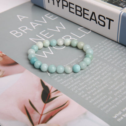 8mm Sky Blue Crystal Spiritual Bracelet for Meditation