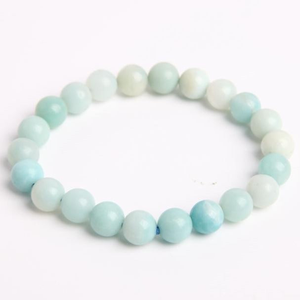 8mm Sky Blue Crystal Spiritual Bracelet for Meditation